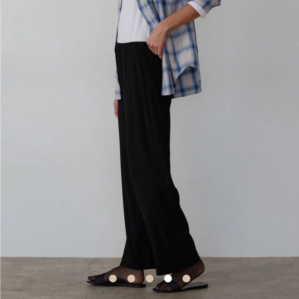DONNI Simple Crepe Black Trousers - Picture 6 of 11